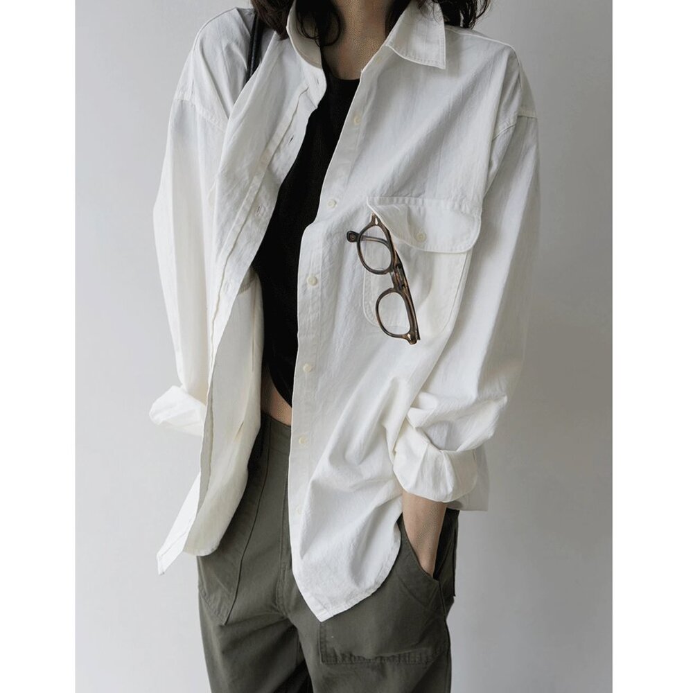 Salt Weather brand White Button Down Cotton Shirt